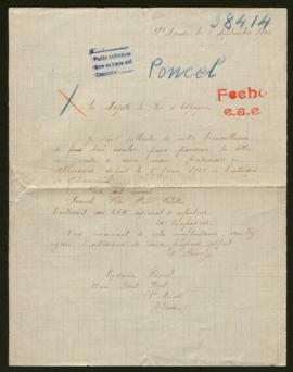 Expediente de Victor Henri Poncel