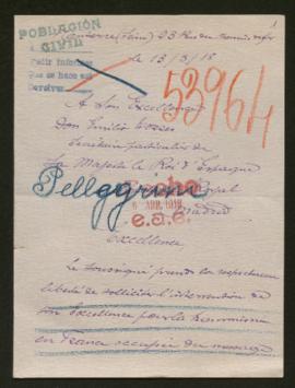 Expediente de Arséne Pellegrini