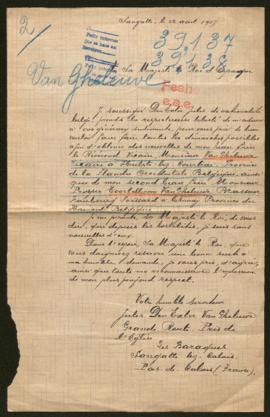 Expediente de monsieur van Gheluwe y Prosper Toortelboom van Gheluwe