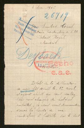 Expediente de Denys Deybach