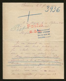 Expediente de Pierre Frédéric Piot