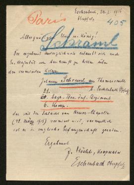 Expediente de Johann Schraml