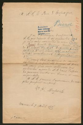 Expediente de Emile Eugène Joseph Biard