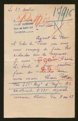 Expediente de Henri Pottier