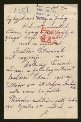 Expediente de István Szalóczy
