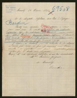 Expediente de Jacques Célestin Bardin