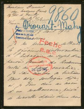 Expediente de madame Drouart Mahy