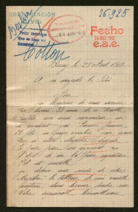 Expediente de la familia Cotton-Monchecourt