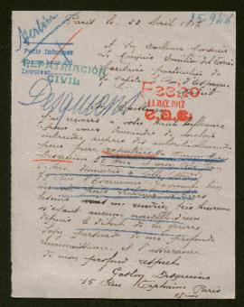 Expediente de la familia de Gaston Desquiens