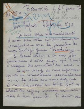 Expediente de la familia Barthélemy-Delgorgue, Elise Weppe Goret y la familia Weppe