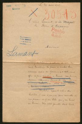 Expediente de madame Alexandre Lamant