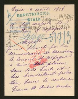 Expediente de la familia Lesage Begue, Jeanne Lesage Wargnier, la familia de Blanche Wargnier y l...