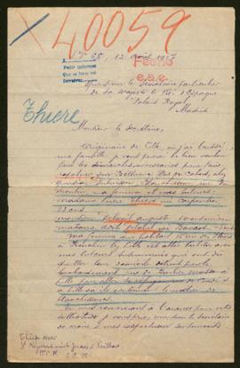 Expediente de Lucie Thiese Carpentier y la familia Deloeuil-Bacrot