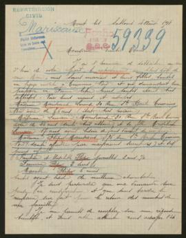 Expediente de madame Marescaux Leroux y las familias Lemaire Marescaux y Flipo Marescaux