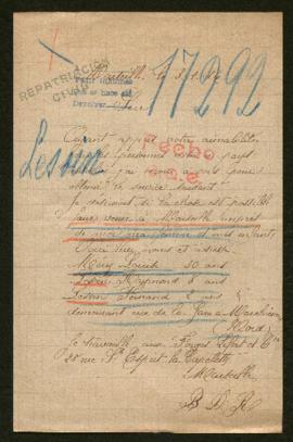 Expediente de la familia de Auguste Lesoin