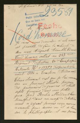 Expediente de Auguste Aimable Edmond Cord'homme