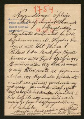 Expediente de Sándor Hegedüs