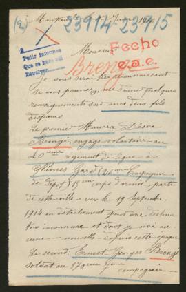 Expediente de Maurice Désiré y Ernest Georges Brengé