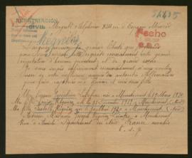 Expediente de la familia Régniez Lefèbvre