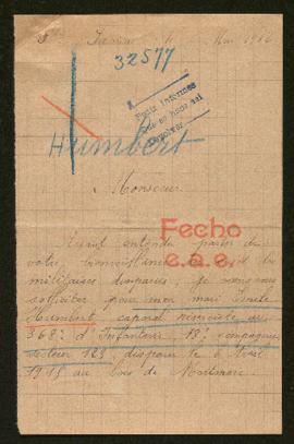 Expediente de Emile Humbert