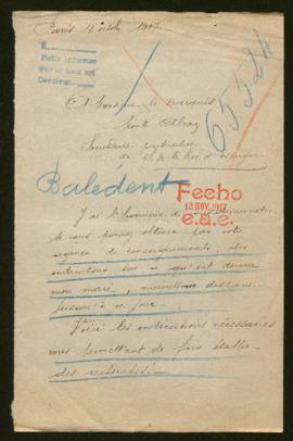 Expediente de Georges Baledent