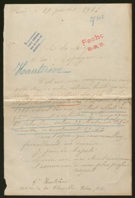 Expediente de Paul Marcel Hauterive