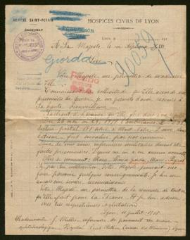 Expediente de Marie Thérèse Giorda y Marie Peyrtat