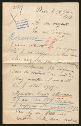 Expediente de Louis Moraune