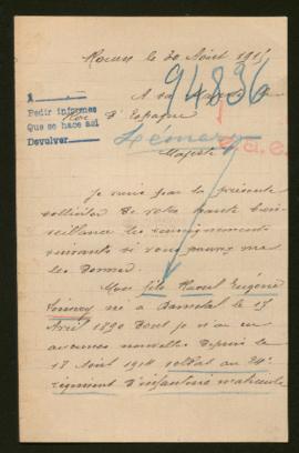 Expediente de Raoul Eugène Lémery