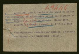 Expediente de André Marsiller y Louis Fernand Cugnon de Sévricourt