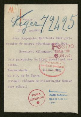 Expediente de Augustin Léger