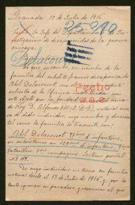 Expediente de Abel Delacourt