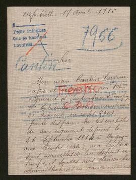 Expediente de Eugène Cantin