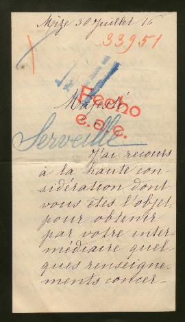 Expediente de Jean Serveille