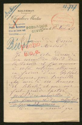 Expediente de madame Prévot Vanthignes e hijos