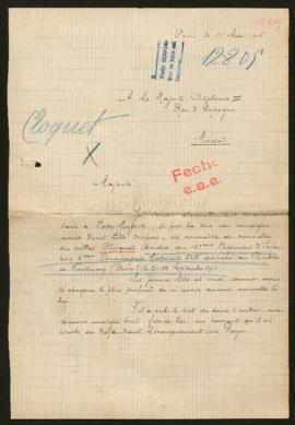 Expediente de Arsène Cloquet