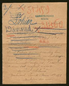 Expediente de madame veuve Lohier Degraeve y madame Davioud Carrossier