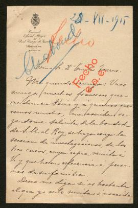 Expediente de Armand Chabond, Emile Léon Durand y Jacques de Villefrin
