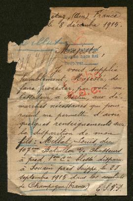 Expediente de Louis Millet