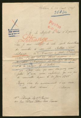 Expediente de Arthur Désiré Létrange