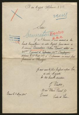 Expediente de Arthur Benoit Bruneteau