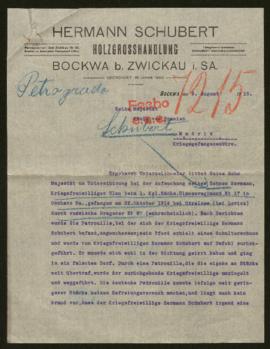 Expediente de Hermann Schubert