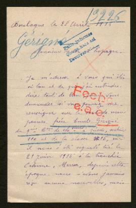 Expediente de Emile Gèrignè