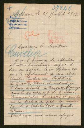 Expediente de Cornélie Cuvelier Robillard