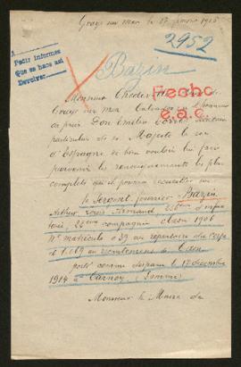 Expediente de Arthur Louis Armand Bazin