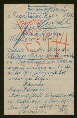 Expediente de Franz Seidl