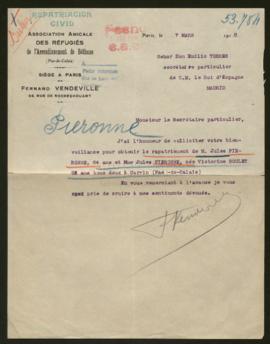 Expediente de la familia Pieronne Boulet