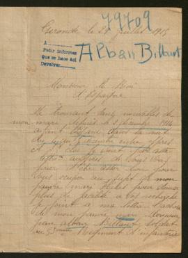 Expediente de Jean Alban Billaut