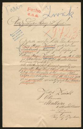 Expediente de Franz Xayer Zwick