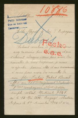 Expediente de Norbert Edouard Dubois